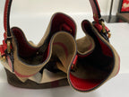 Burberry Canvas Red Bucket & Drawstring Bag