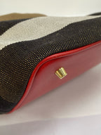 Burberry Canvas Red Bucket & Drawstring Bag