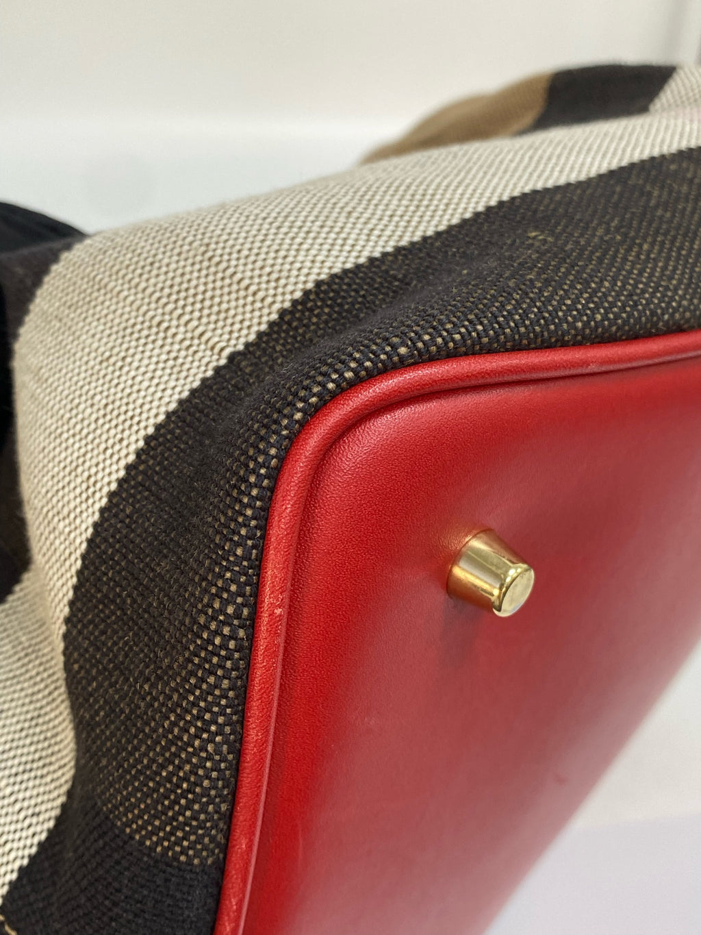 Burberry Canvas Red Bucket & Drawstring Bag