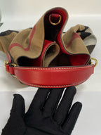 Burberry Canvas Red Bucket & Drawstring Bag