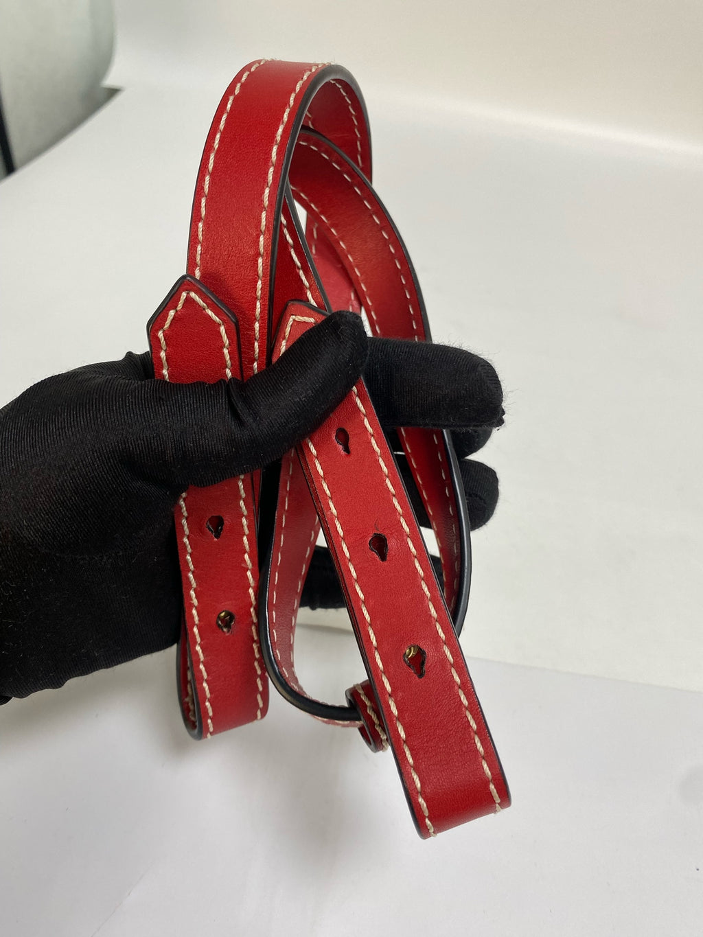 Burberry Canvas Red Bucket & Drawstring Bag