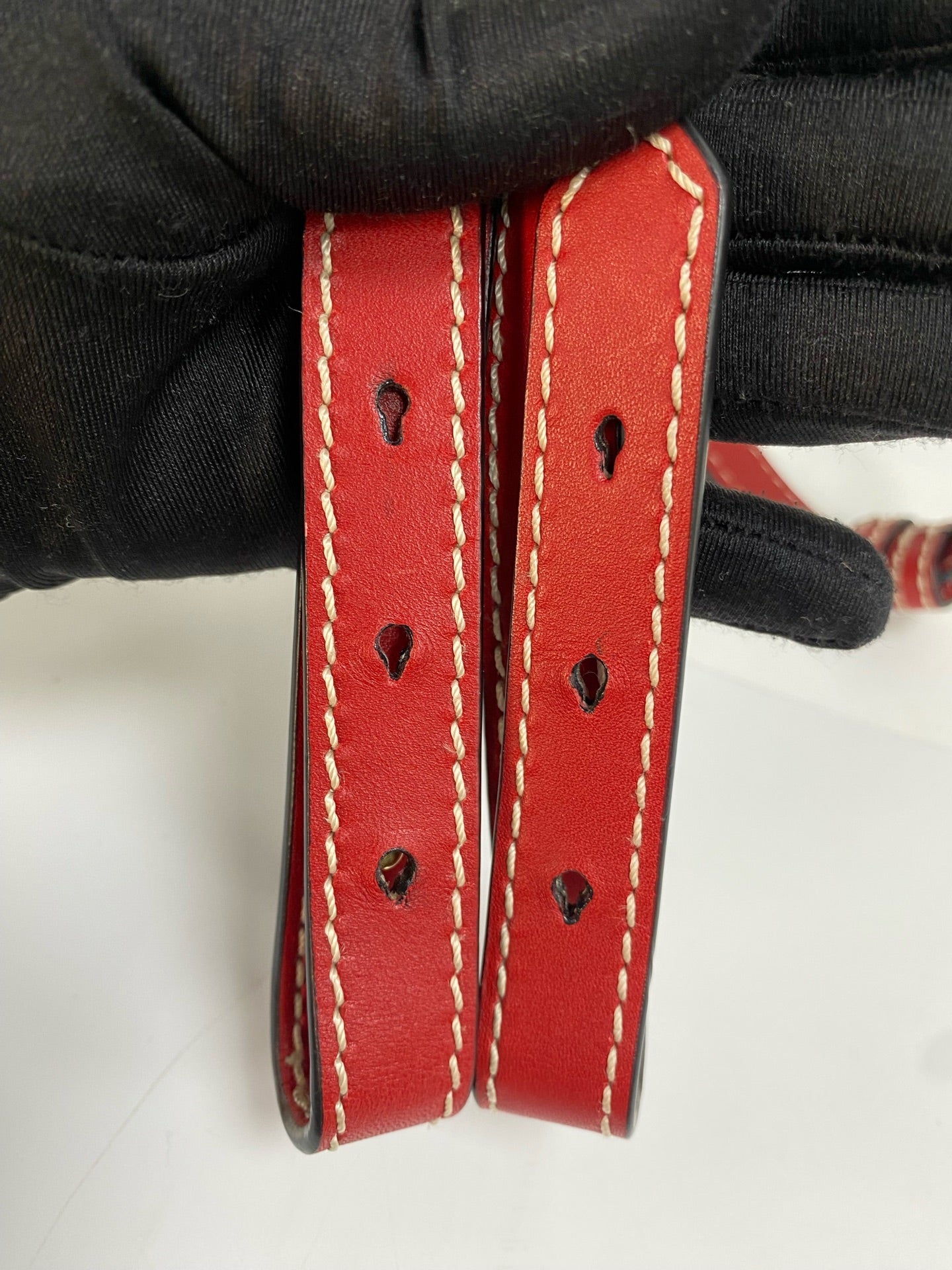 Burberry Canvas Red Bucket & Drawstring Bag
