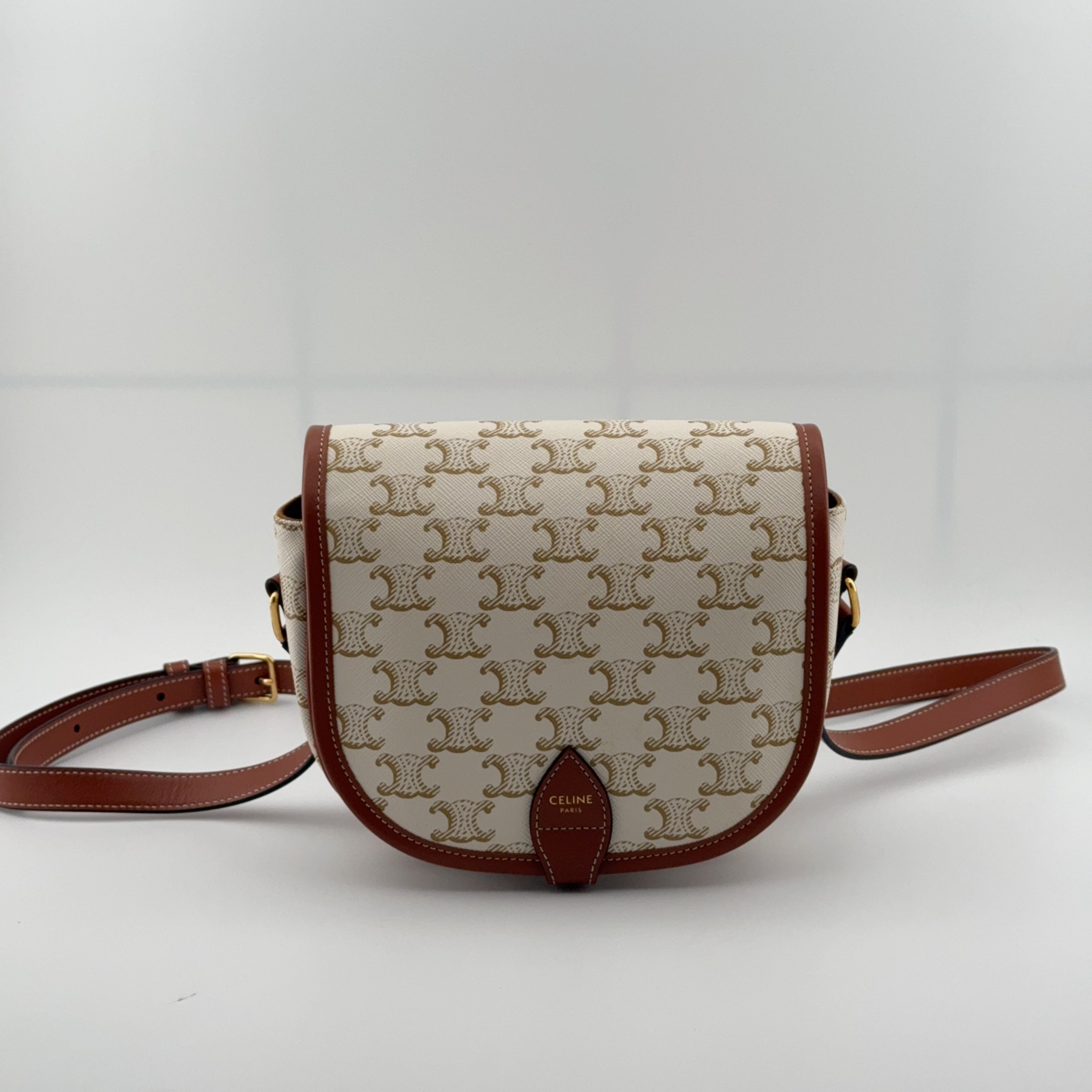 Celine FOLCO Medium Logo-Print Handbag Crossbody 191502BZJ.01BC