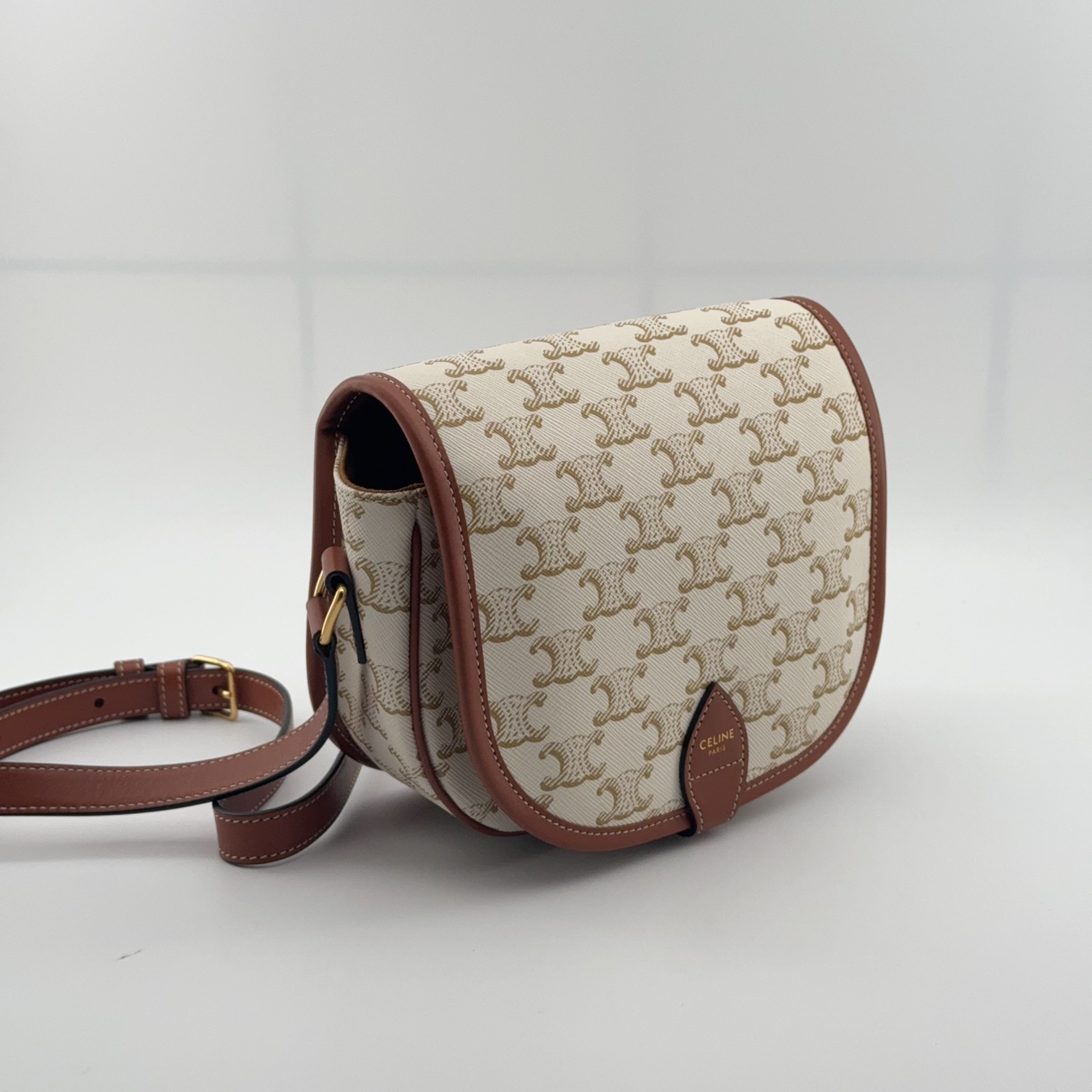 Celine FOLCO Medium Logo-Print Handbag Crossbody 191502BZJ.01BC