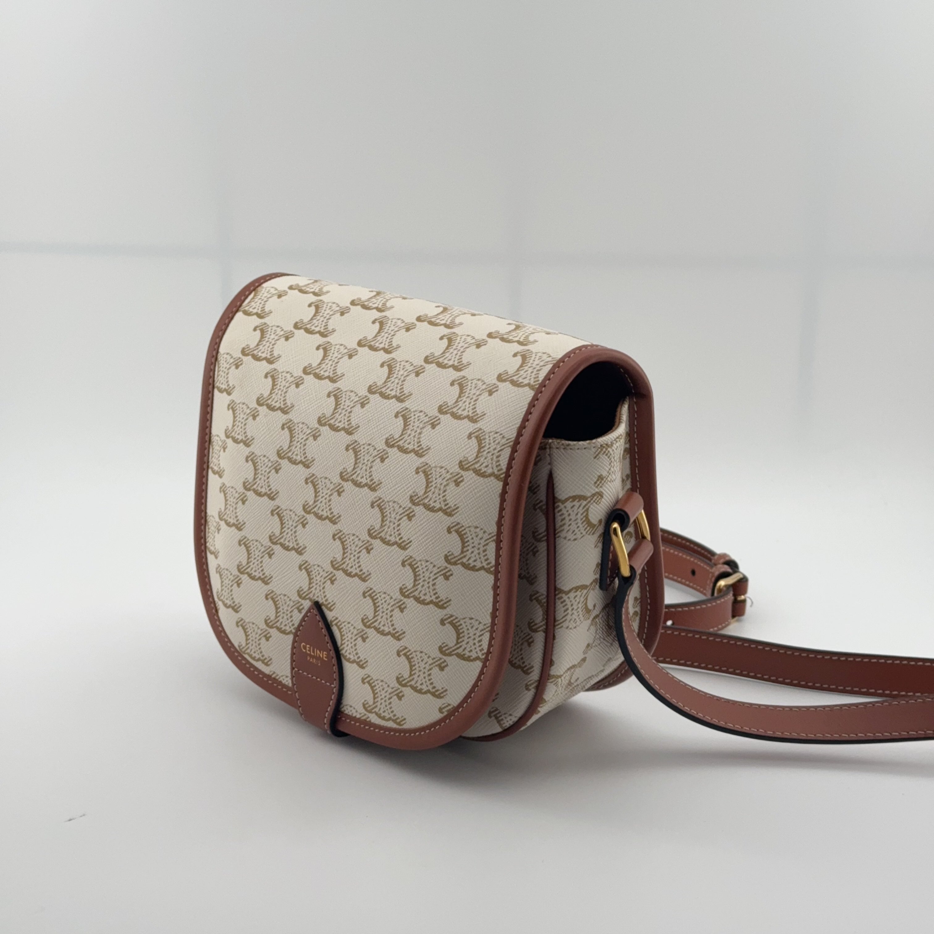Celine FOLCO Medium Logo-Print Handbag Crossbody 191502BZJ.01BC