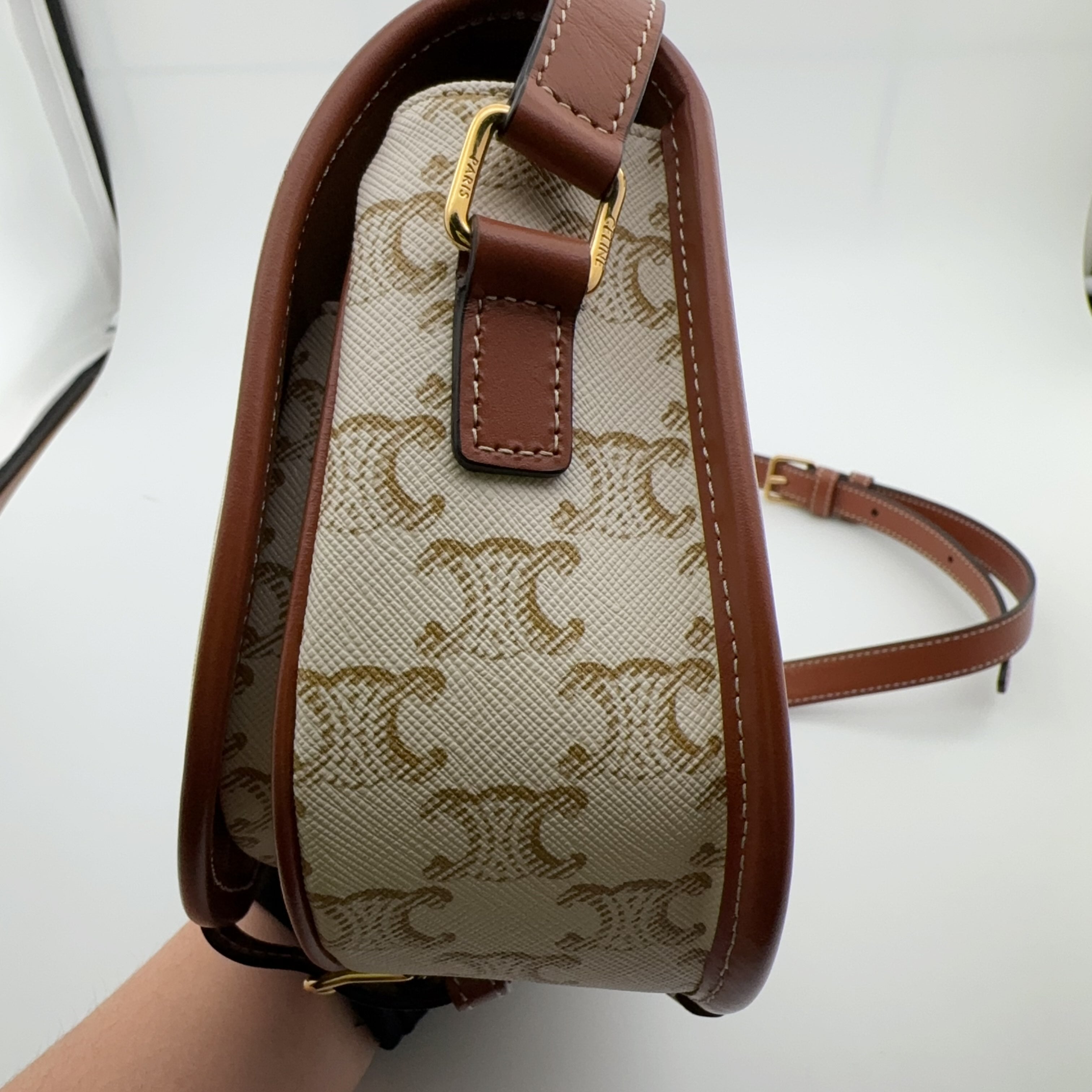 Celine FOLCO Medium Logo-Print Handbag Crossbody 191502BZJ.01BC