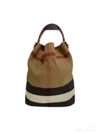 Burberry Canvas Red Bucket & Drawstring Bag