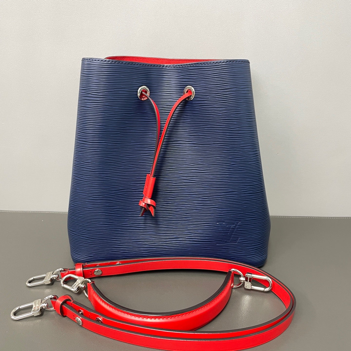 Louis Vuitton Blue Bucket & Drawstring Bag