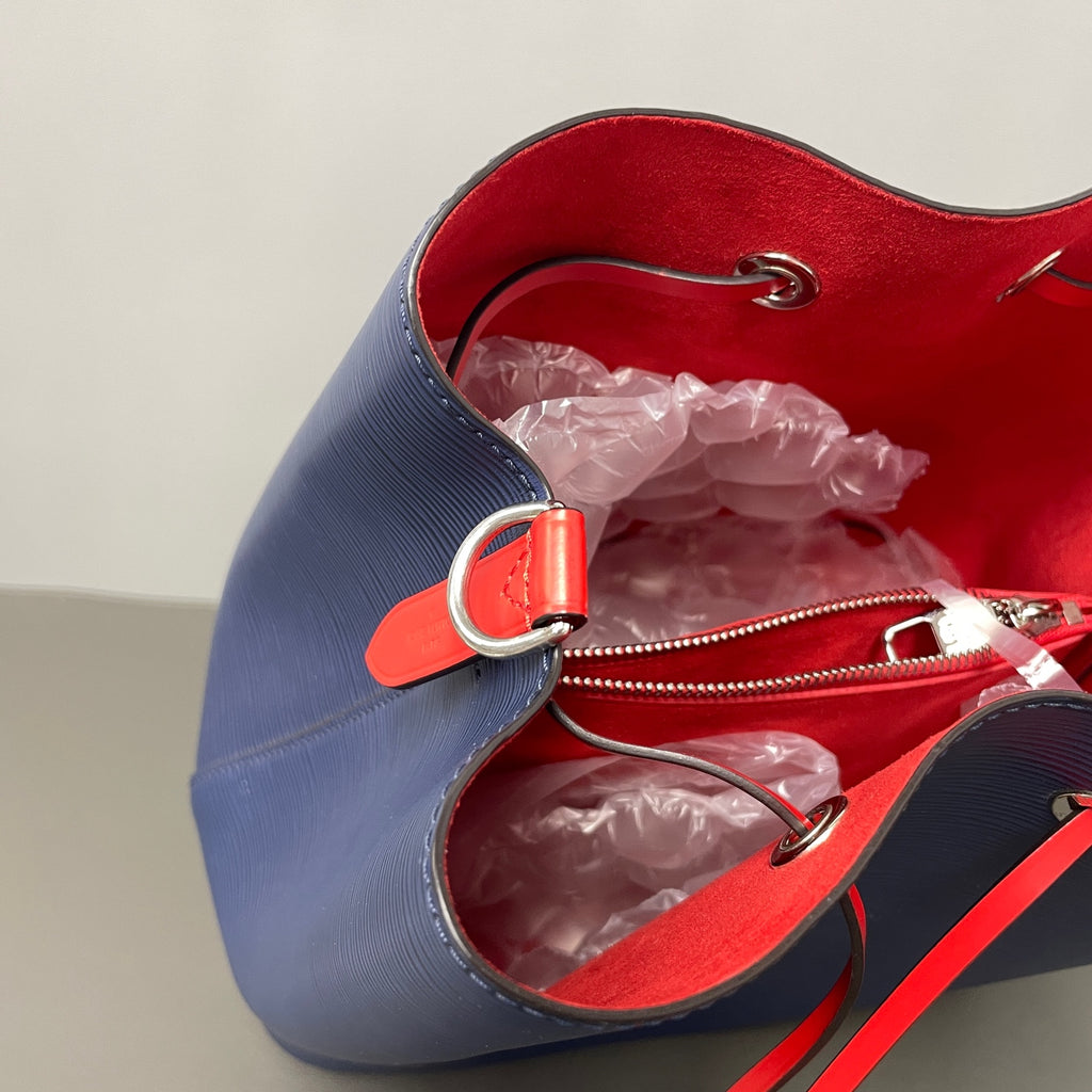 Louis Vuitton Blue Bucket & Drawstring Bag