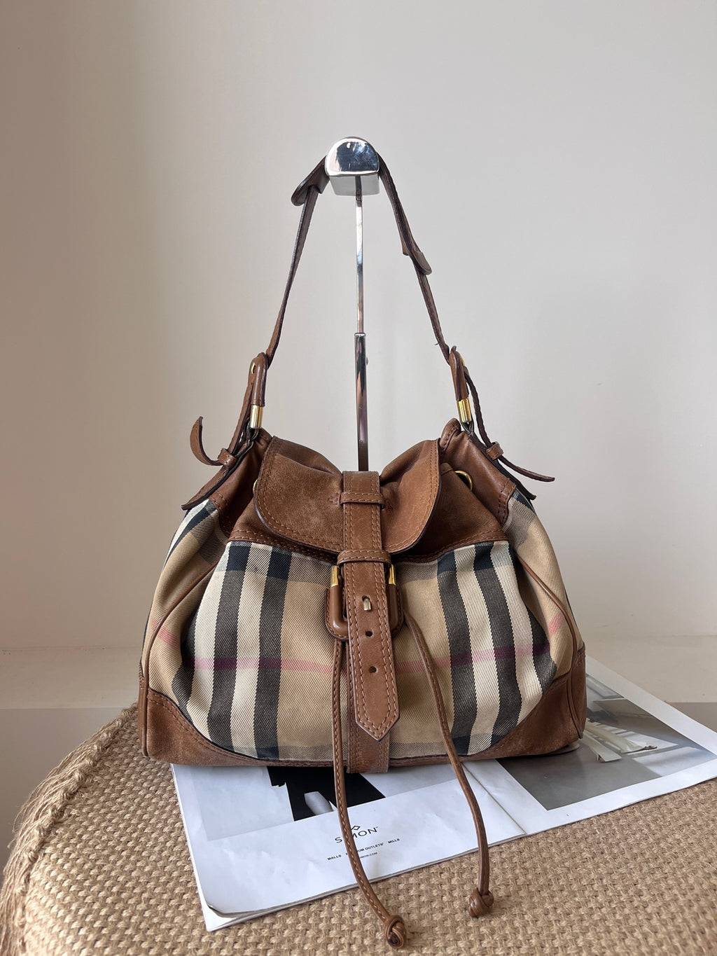 Burberry Leather Bucket & Drawstring Bag