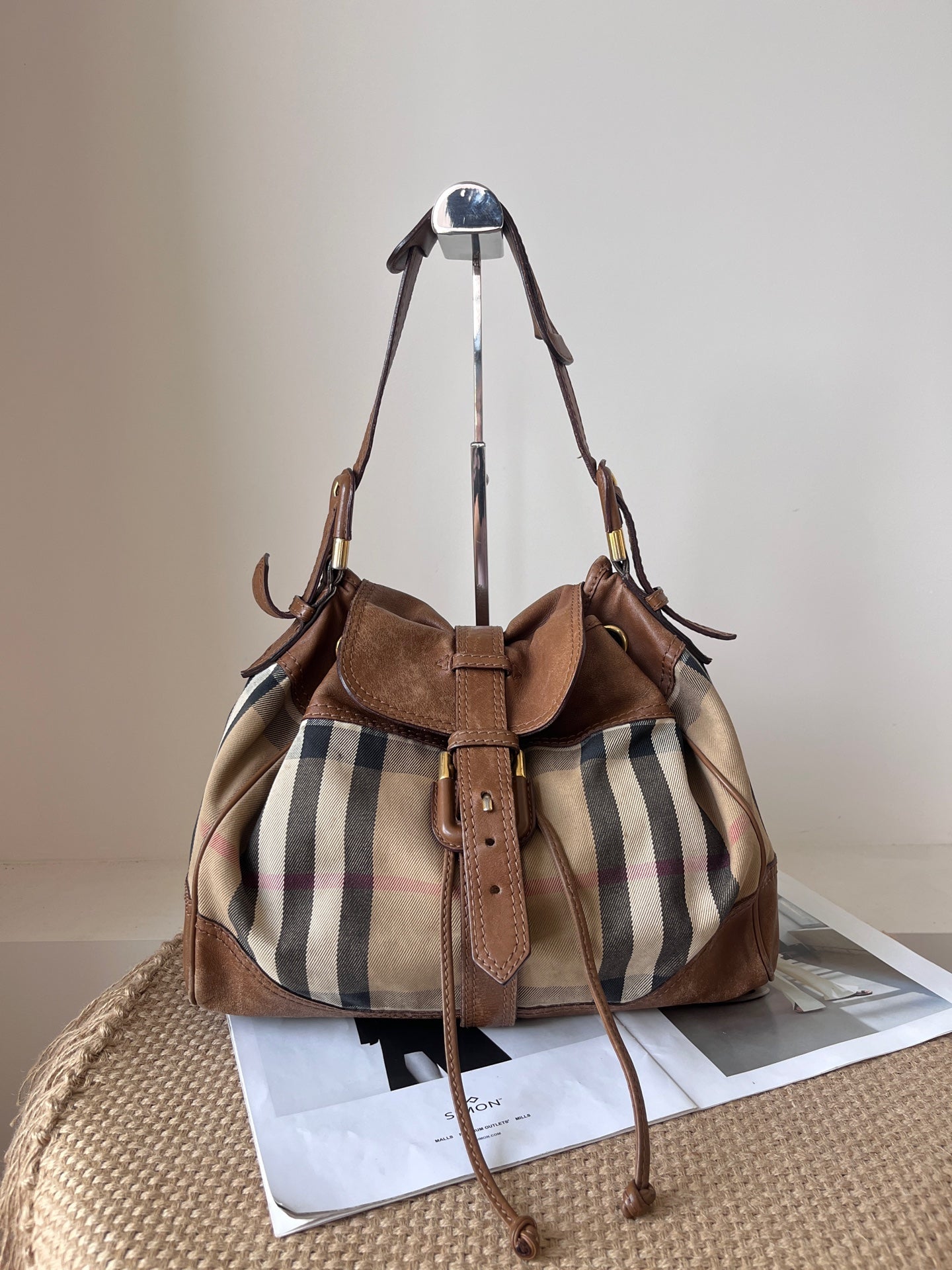 Burberry Leather Bucket & Drawstring Bag