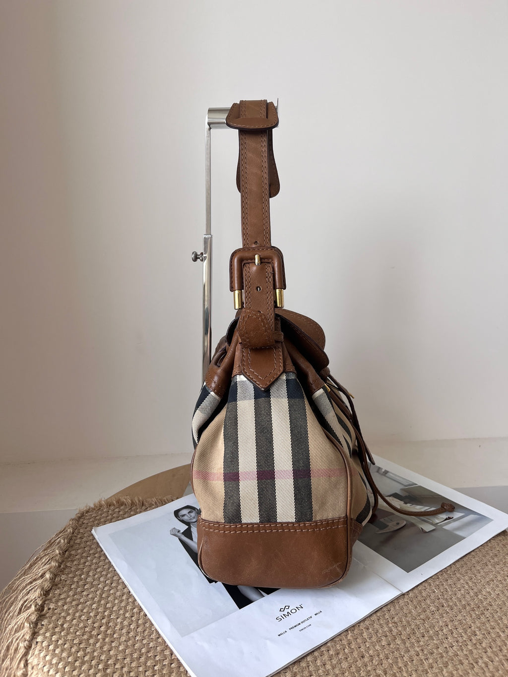 Burberry Leather Bucket & Drawstring Bag