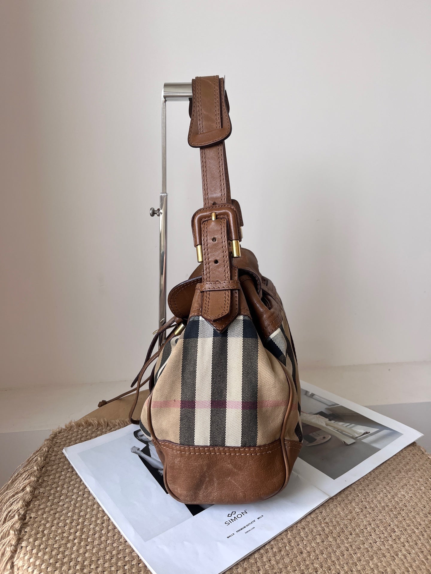 Burberry Leather Bucket & Drawstring Bag