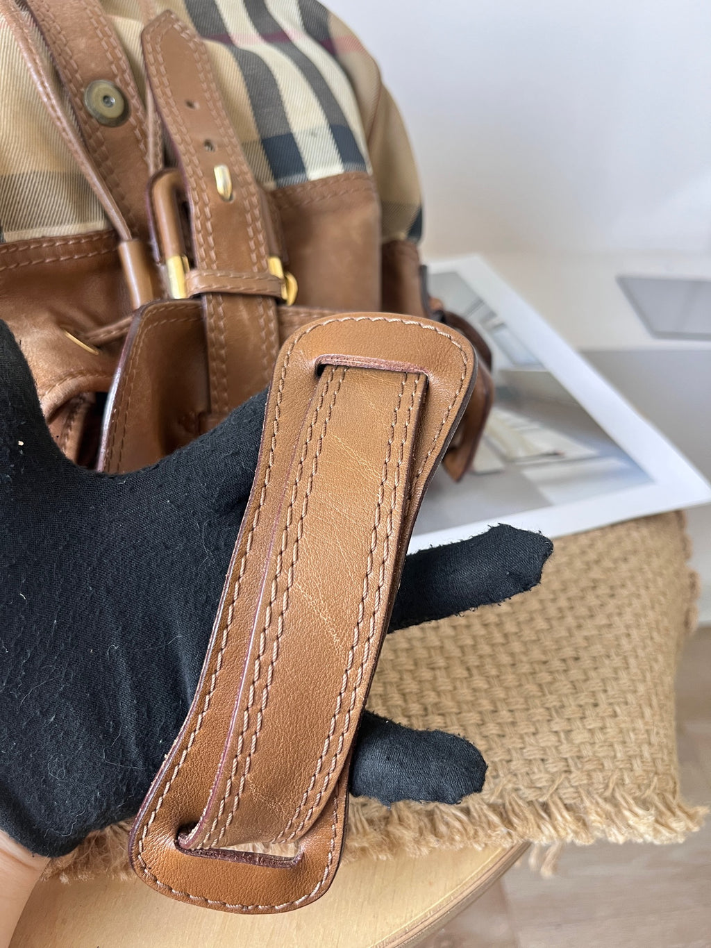 Burberry Leather Bucket & Drawstring Bag