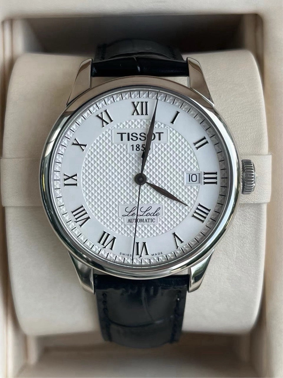 Tissot Classic White Automatic (self-winding) watch 39.3 millimeters T41.1.423.53