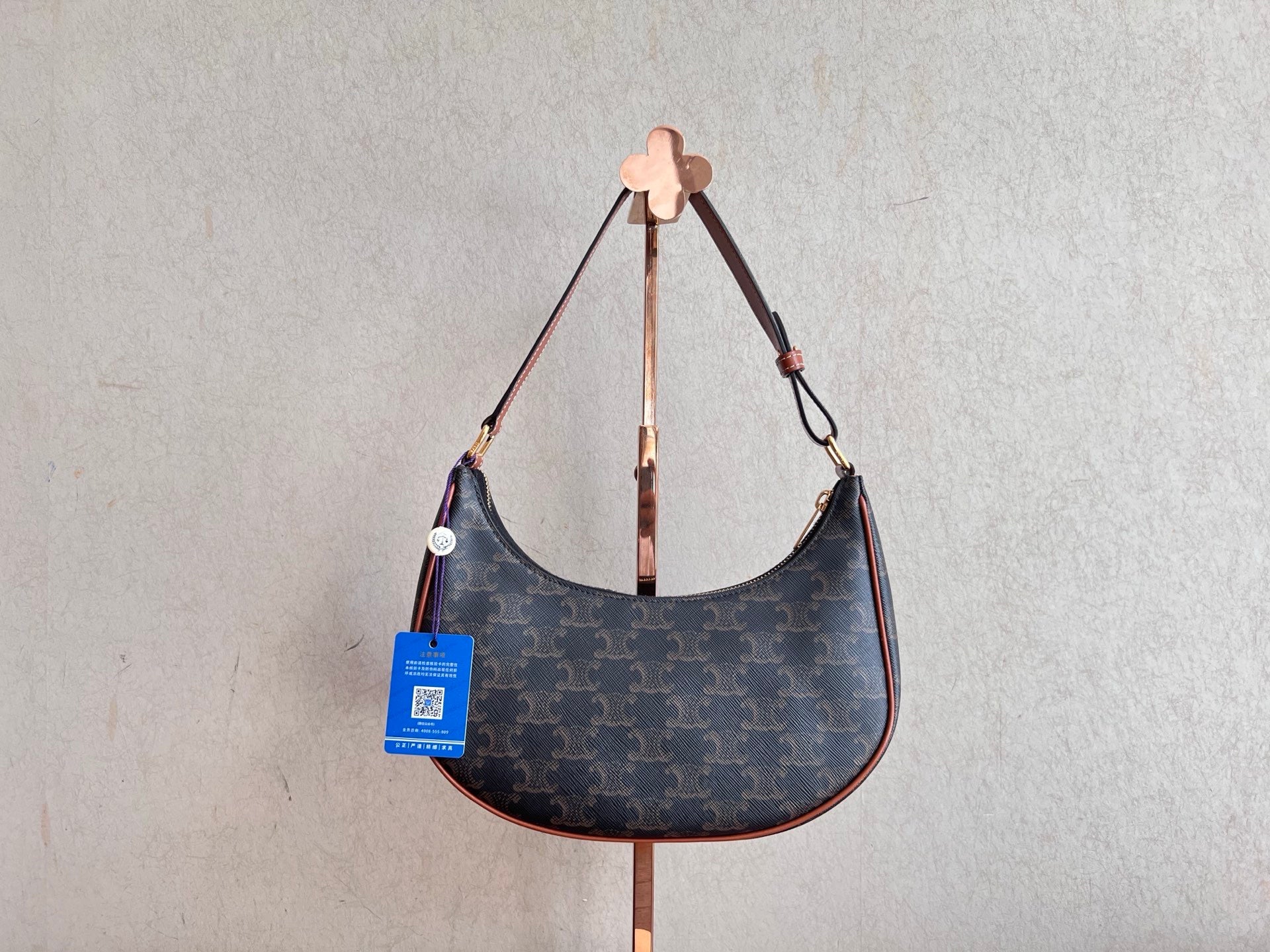 Celine AVA logo-print handbag Canvas Brown 193952BZJ.04LU