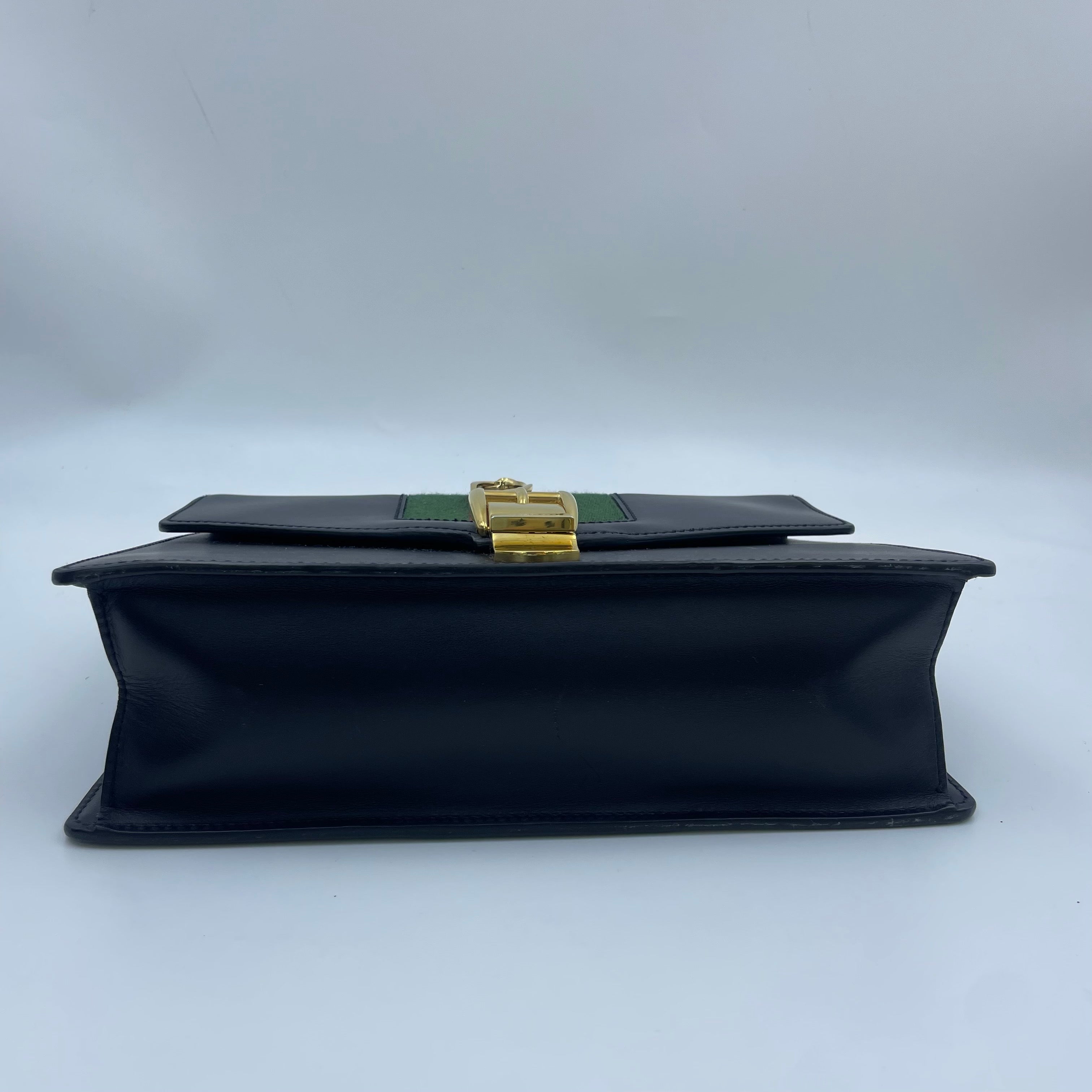 Gucci SYLVIE Metal Blue Satchel 524405-CVLEG-8638