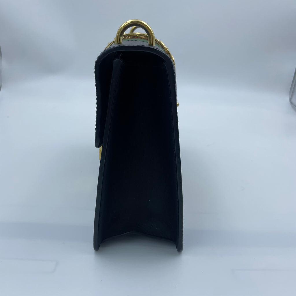 Gucci SYLVIE Metal Blue Satchel 524405-CVLEG-8638