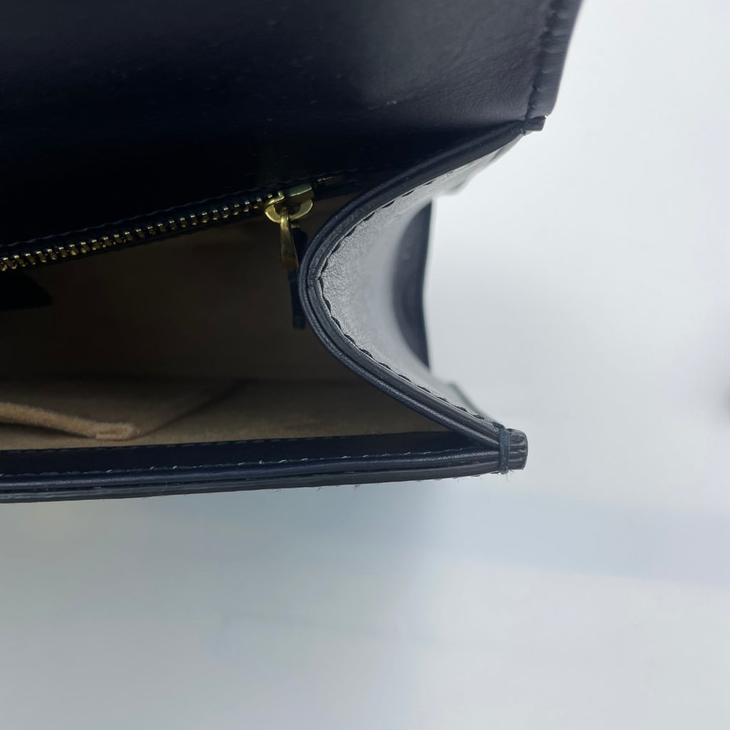 Gucci SYLVIE Metal Blue Satchel 524405-CVLEG-8638
