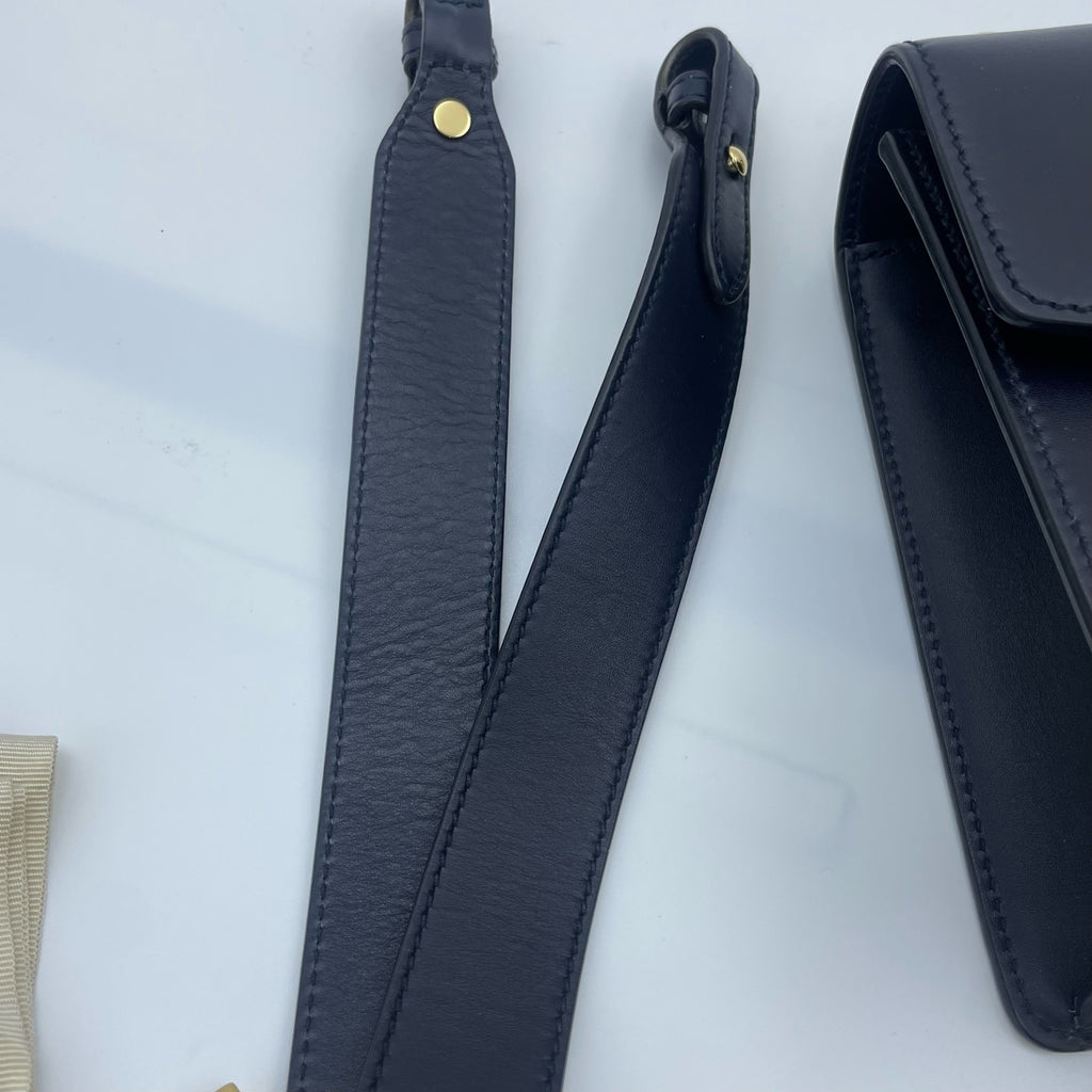 Gucci SYLVIE Metal Blue Satchel 524405-CVLEG-8638
