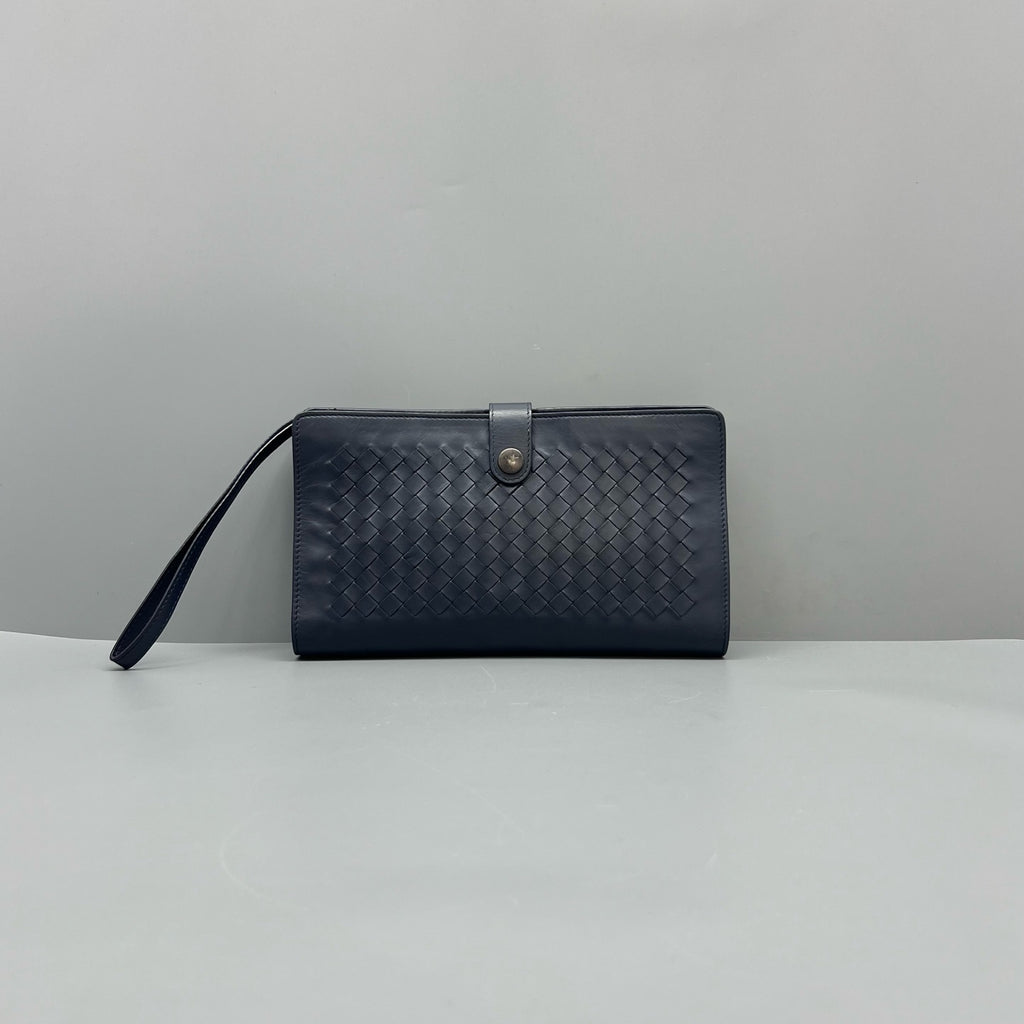 Bottega Veneta Blue Clutch