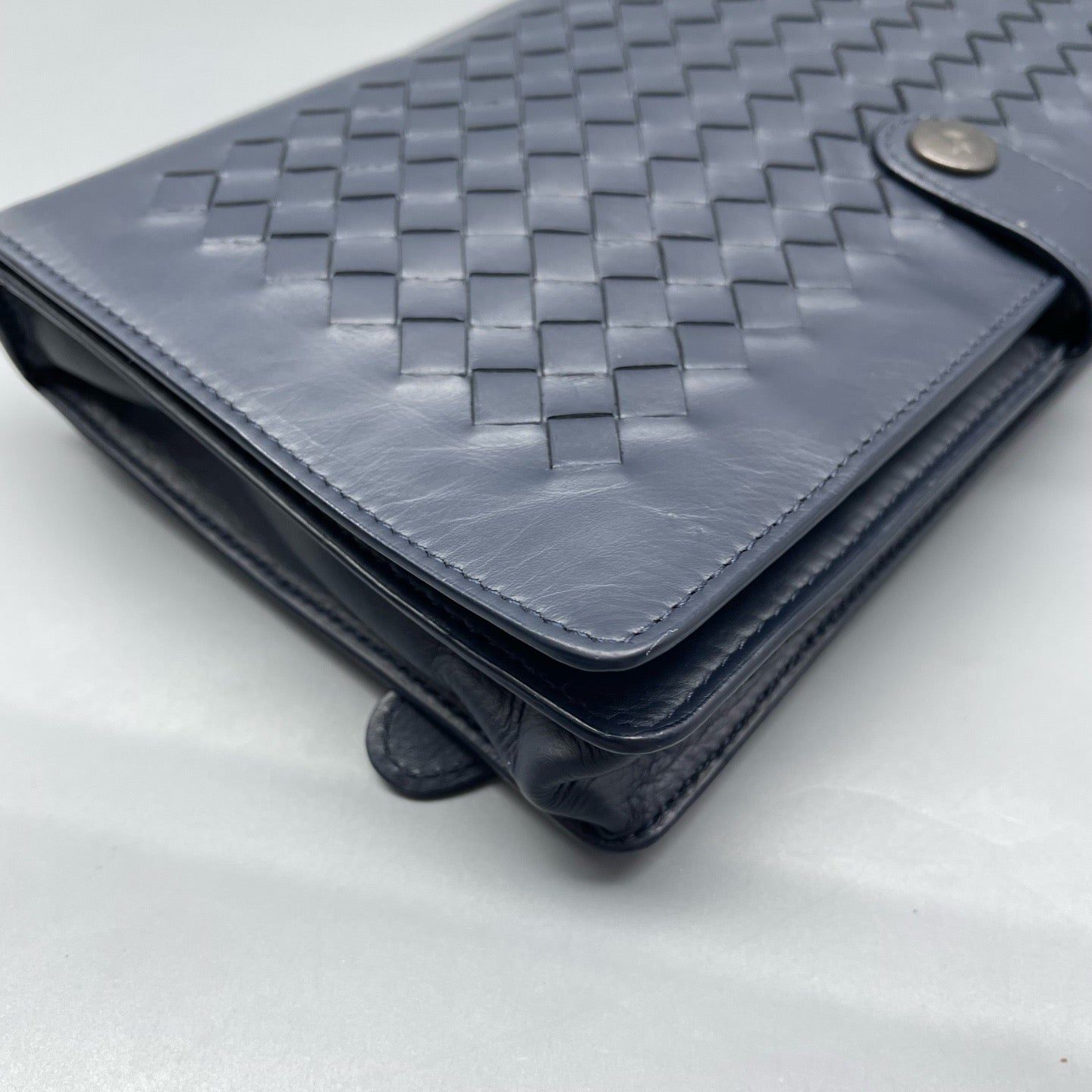 Bottega Veneta Blue Clutch