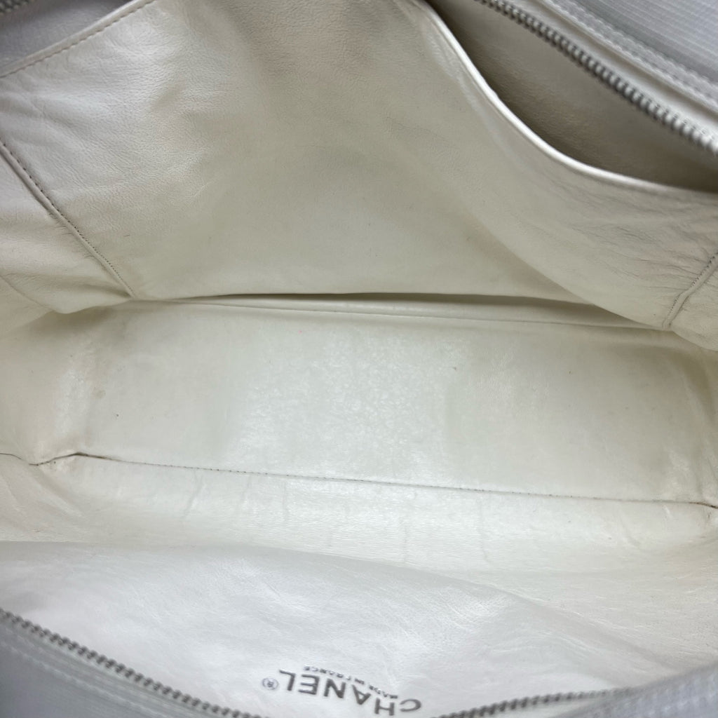 Chanel Canvas Gray Shoulder Bag