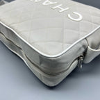 Chanel Canvas Gray Shoulder Bag