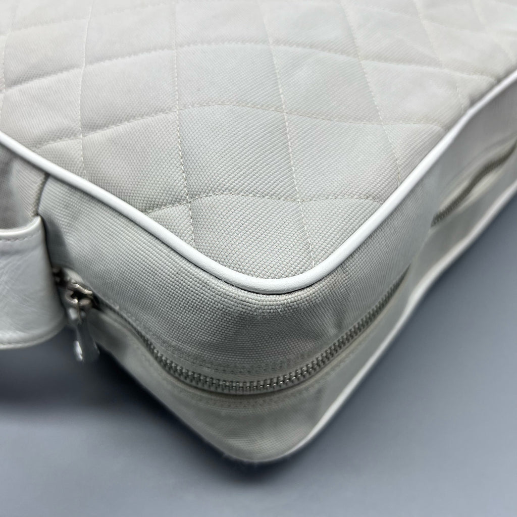 Chanel Canvas Gray Shoulder Bag