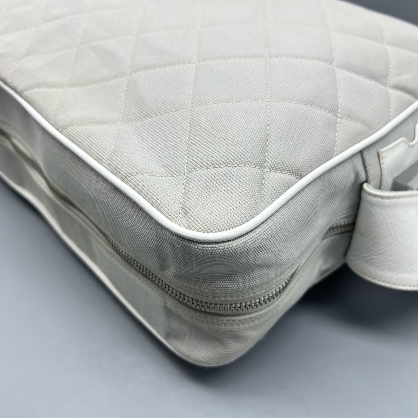 Chanel Canvas Gray Shoulder Bag