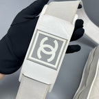 Chanel Canvas Gray Shoulder Bag