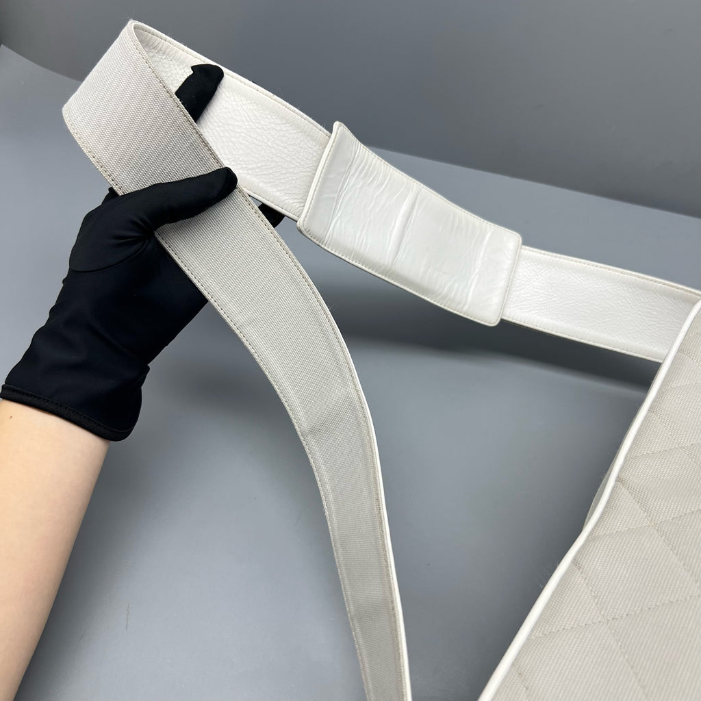 Chanel Canvas Gray Shoulder Bag