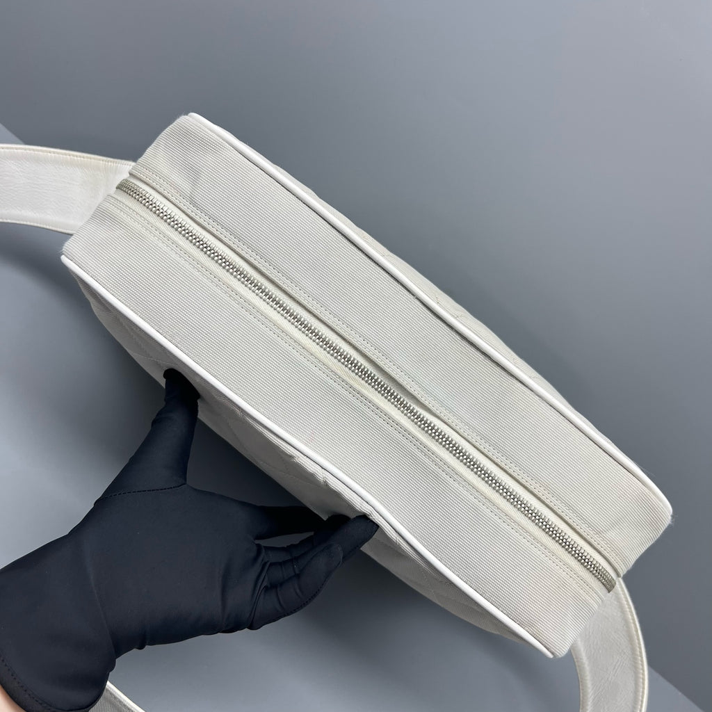 Chanel Canvas Gray Shoulder Bag