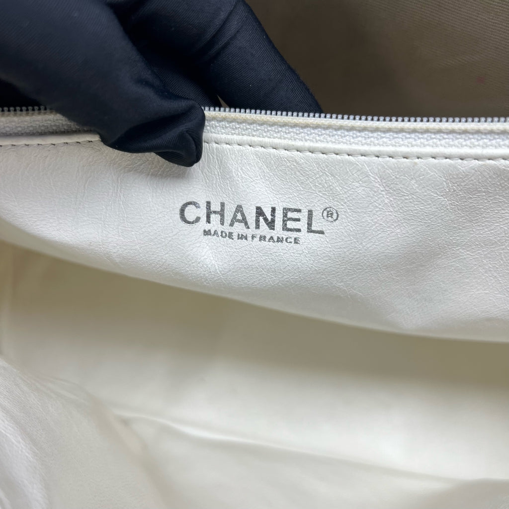 Chanel Canvas Gray Shoulder Bag