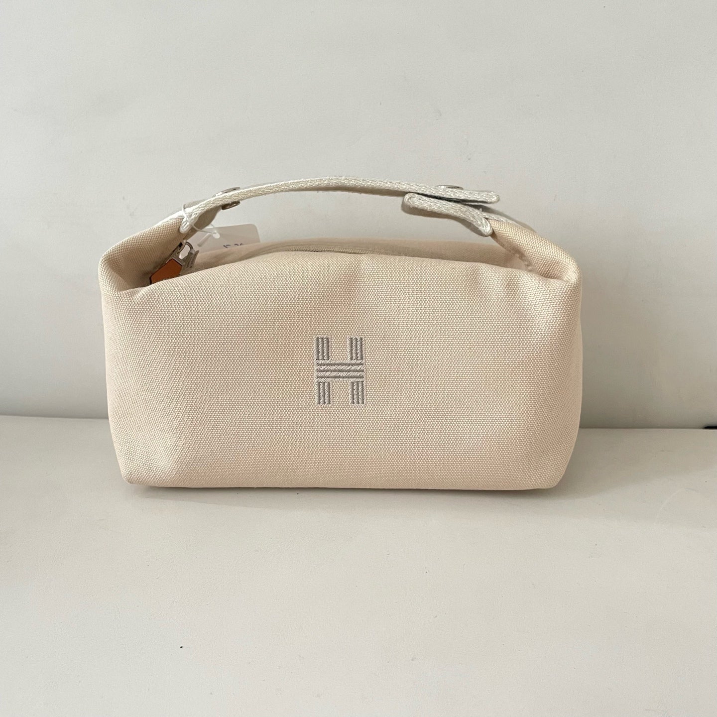 Hermes Canvas Beige Satchel 916484