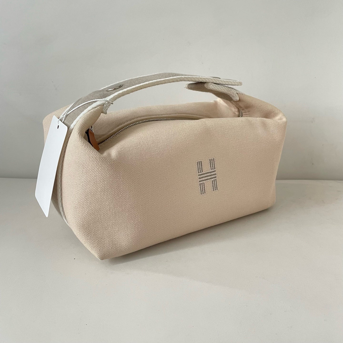 Hermes Canvas Beige Satchel 916484