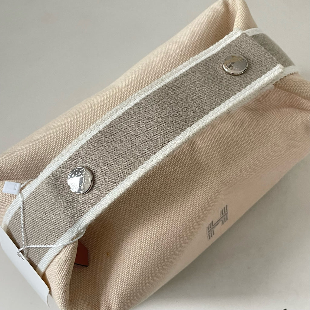 Hermes Canvas Beige Satchel 916484