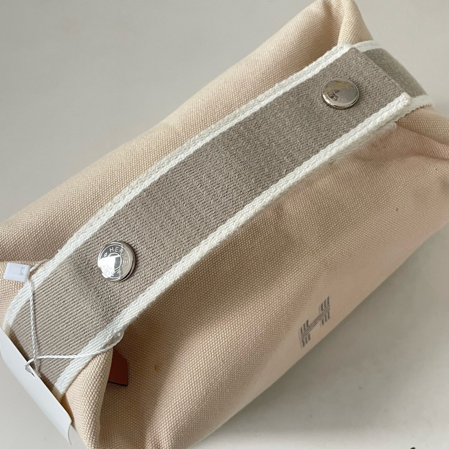 Hermes Canvas Beige Satchel 916484