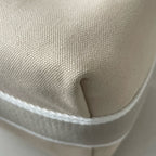 Hermes Canvas Beige Satchel 916484