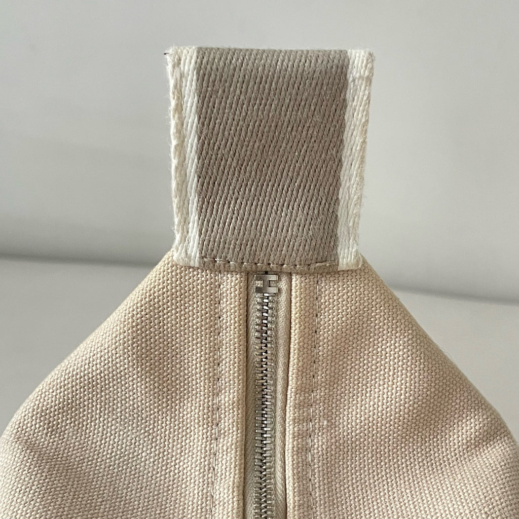 Hermes Canvas Beige Satchel 916484