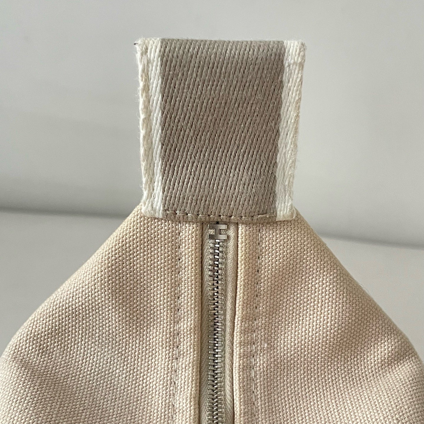 Hermes Canvas Beige Satchel 916484