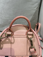 MCM Stark Bebe Boo Visetos Side-Trimmed Rivet Backpack Pink Backpack MMKEAVE17PZ001