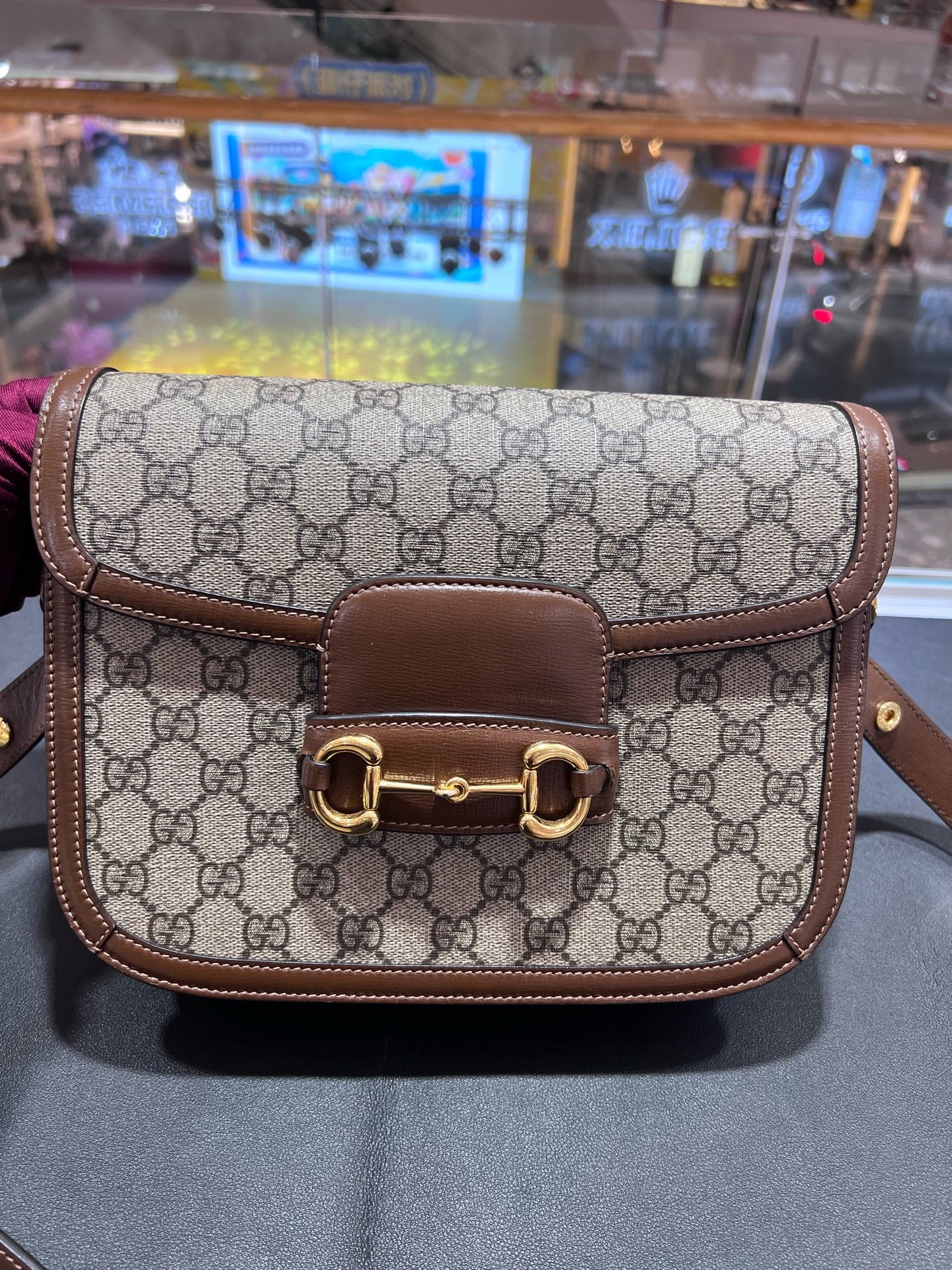 Gucci Gucci Horsebit 1955 Collection Canvas Beige 602204 92TCG 8563