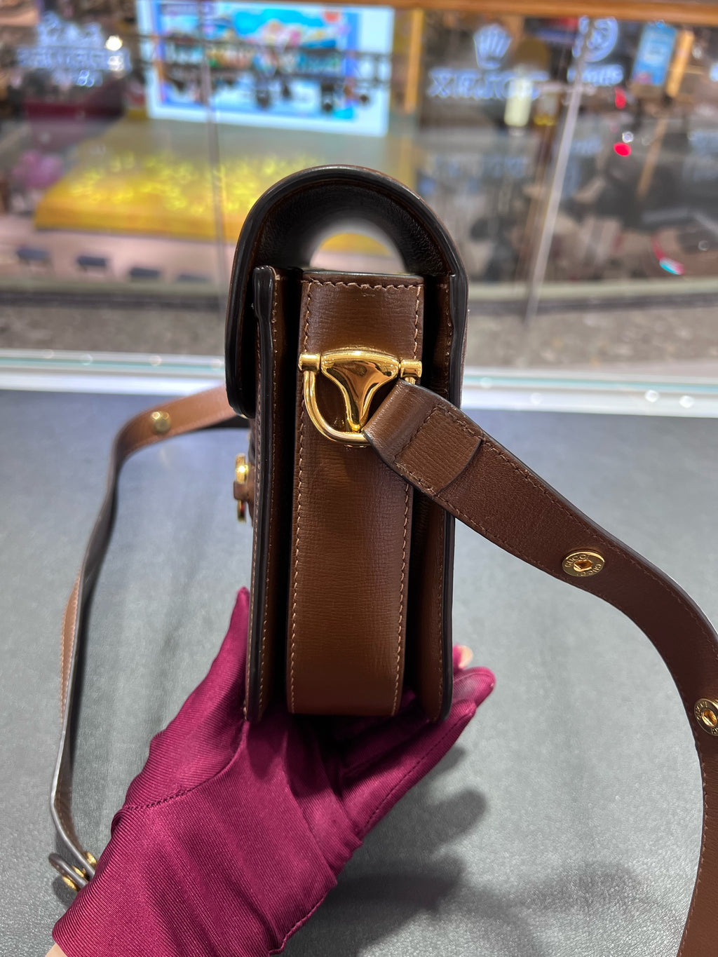 Gucci Gucci Horsebit 1955 Collection Canvas Beige 602204 92TCG 8563