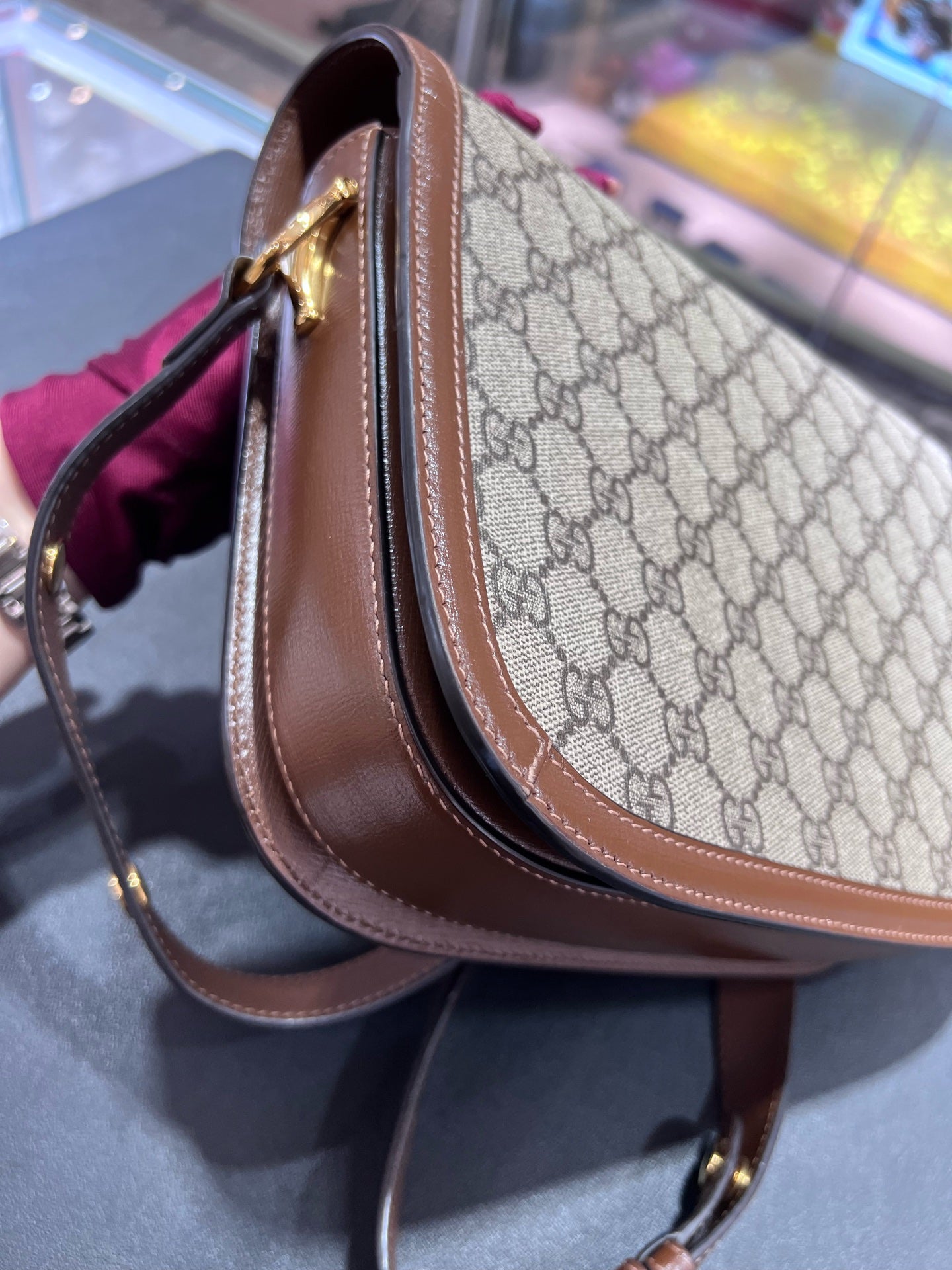 Gucci Gucci Horsebit 1955 Collection Canvas Beige 602204 92TCG 8563
