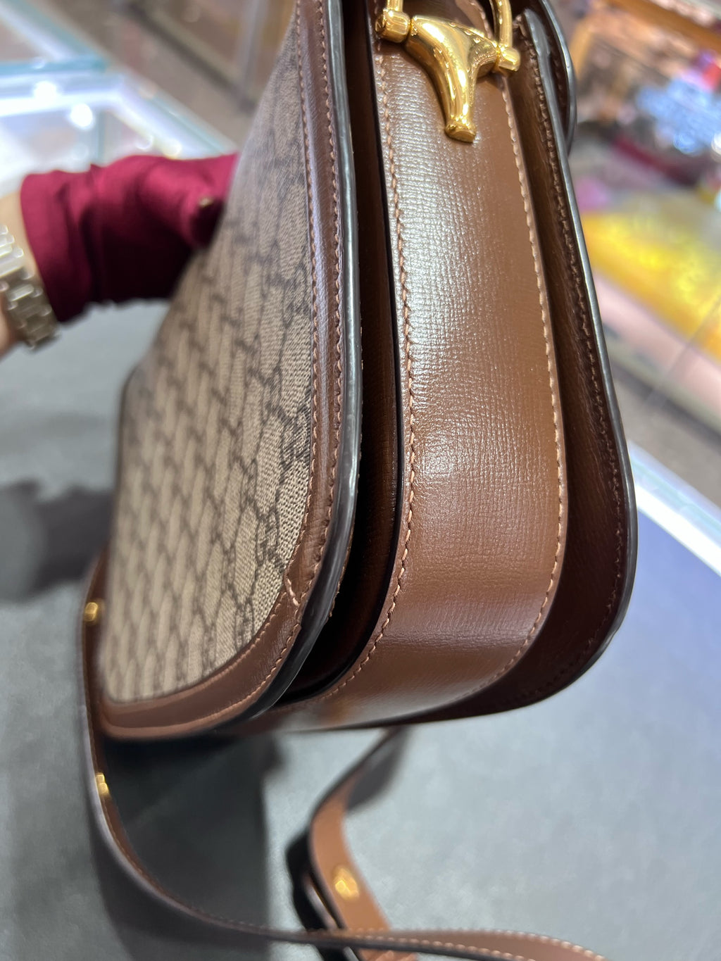Gucci Gucci Horsebit 1955 Collection Canvas Beige 602204 92TCG 8563