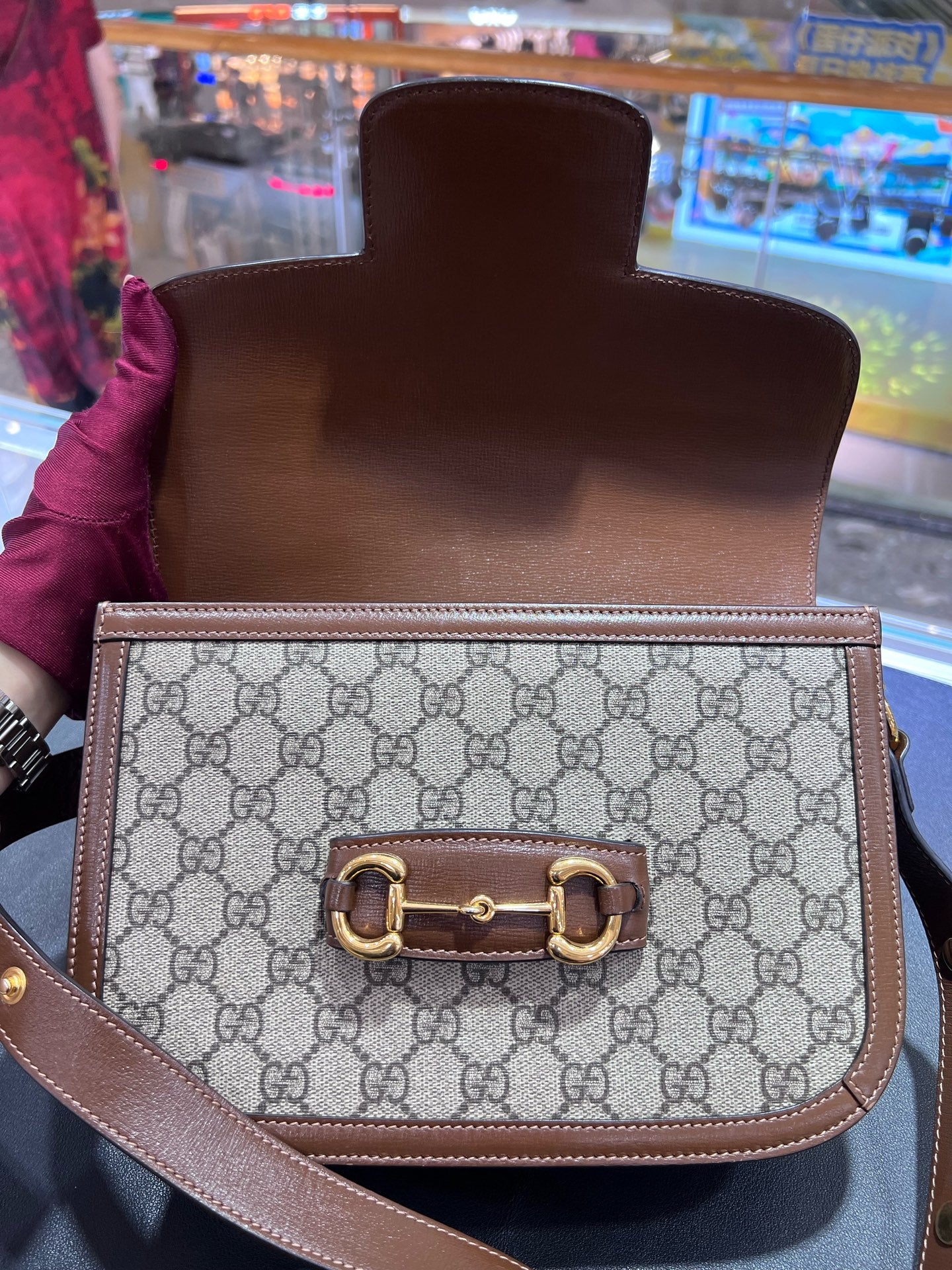 Gucci Gucci Horsebit 1955 Collection Canvas Beige 602204 92TCG 8563