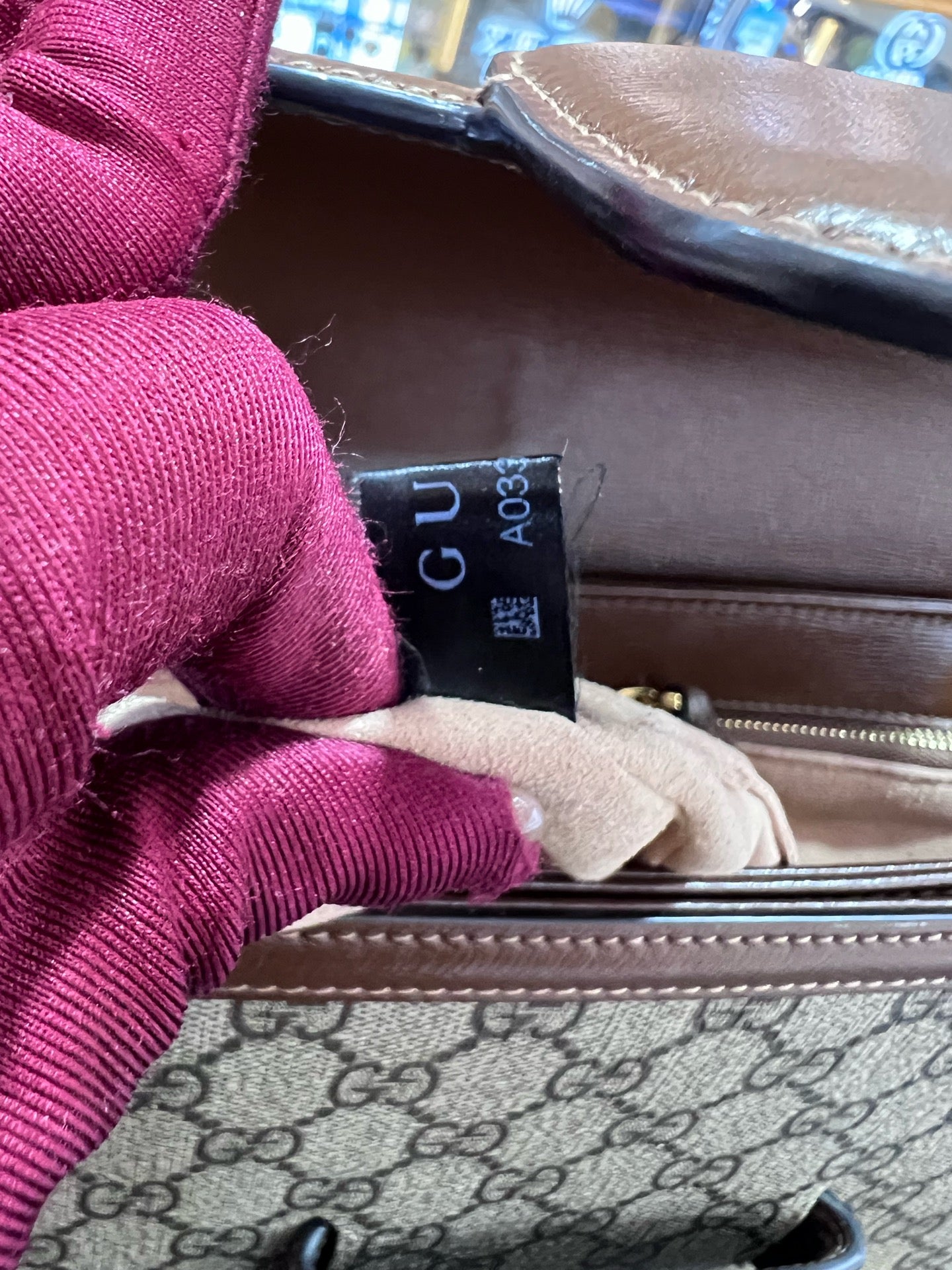 Gucci Gucci Horsebit 1955 Collection Canvas Beige 602204 92TCG 8563