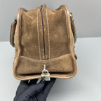 Loewe Alcantara Brown Satchel