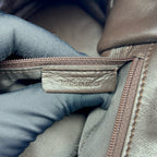 Loewe Alcantara Brown Satchel